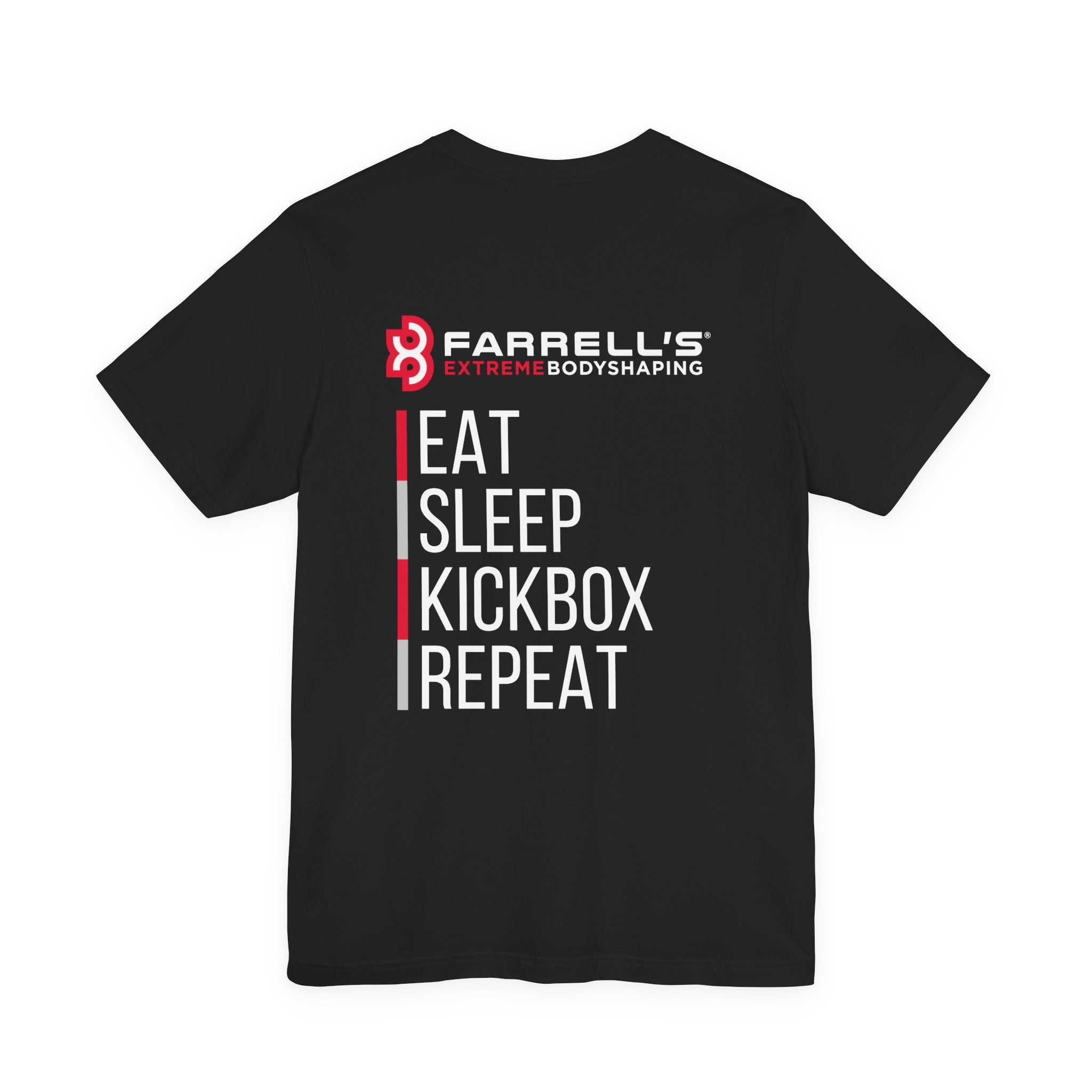 Kickboxing Tee — "Eat Sleep Kickbox Repeat" Gym T‑Shirt